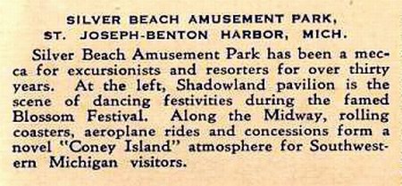 Silver Beach Amusement Park - Rear Of Post Card